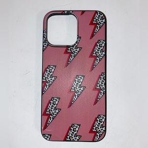 Cheetah Print Lighting Bolt iPhone 14 Pro Max Case